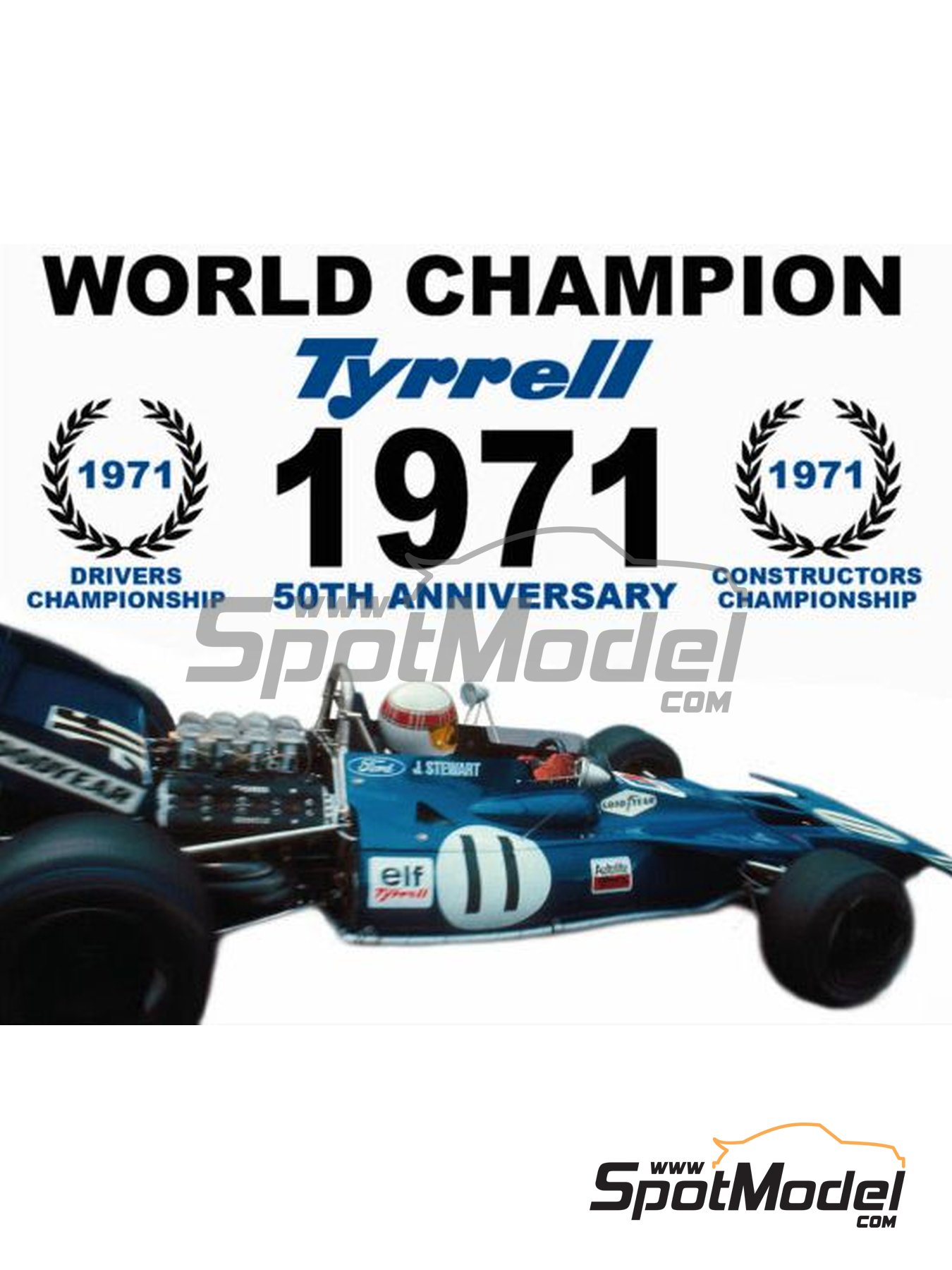 Tameo Kits WCT071: Car scale model kit 1/43 scale - Tyrrell Ford
